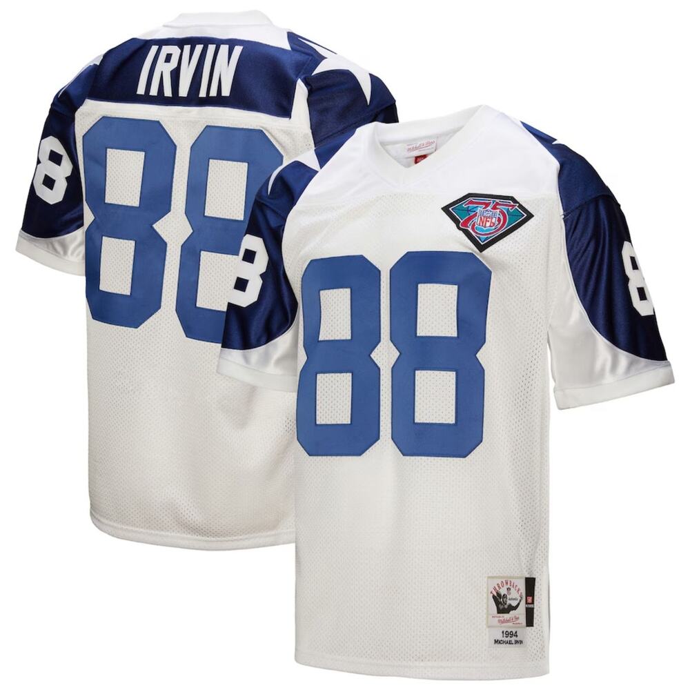 Irvin Dallas Cowboys 1994 Mitchell Ness Authentic Throwback Jersey White Sz 40 M